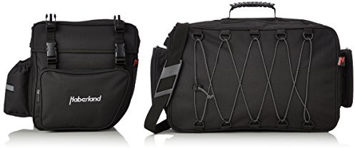 Haberland torba rowerowa torba na torba Pack zestaw 2-częściowy podwójne i Topcase, czarna, 32 x 34 x 16 cm, 0.5 litra, set550 00 SET550 00_Schwarz_32 x 34 x 16 cm, 0.5 Liter
