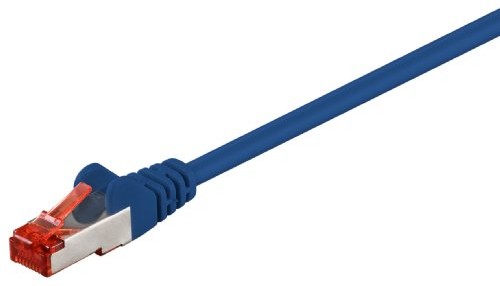 Wentronic 95643 kabel sieciowy Cat6 S/FTP (2 X wtyk RJ45, PIMF podwójnie ekranowany) Niebieski 4040849956430