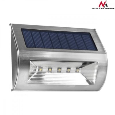 Maclean Solarna lampa ścienna 5 SMD MCE170 inox MCE170