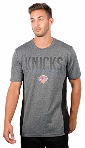 New York Ultra Game Ultra Game NBA męska koszulka z krótkim rękawem z siateczki mesh, z krótkim rękawem, z logo Knicks, Charcoal Heather, rozmiar L VTM0291F-NY-L