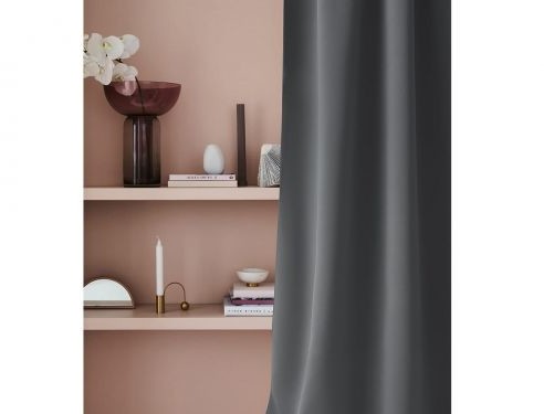 Room99 ZASŁONA ZACIEMNIAJĄCA LAUREL - CIEMNOSZARA 140x280 5908224060181