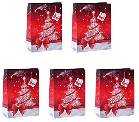 Sigel GT023 małe papierowych torebek na prezenty 23 x 17 cm, zestaw  szt., na święta Bożego Narodzenia GT023