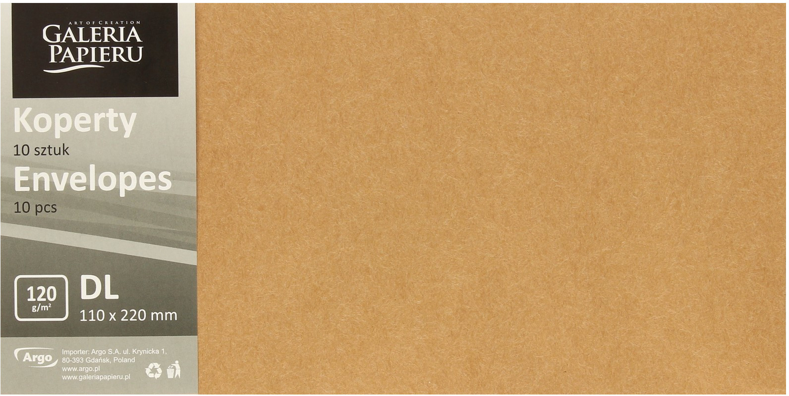 Galeria Papieru Koperty DL beżowe Nature 120g (10)