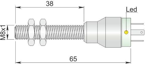 ORNO indukcyjny 8 mm SI8-DC2 NPN NC K I08000065
