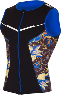 ZEROD koszulka triathlonowa RACER SINGLET KONA czarno-niebieska