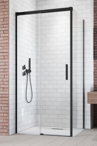 Radaway prostokątna Idea Black KDJ 100x70 prawa przejrzyste wys. 2005 387040-54-01L/387048-54-01R