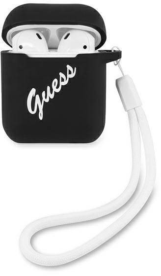 Guess Guess GUACA2LSVSBW AirPods cover czarno biały/black white Silicone Vintage hurtel-68617-0