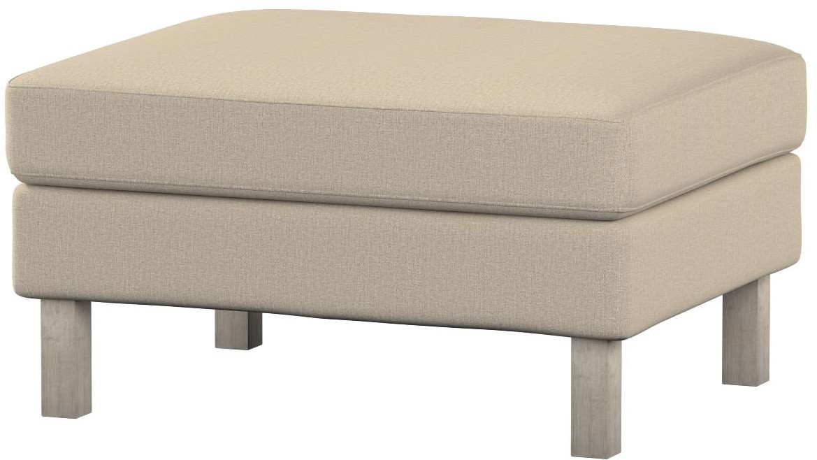 Dekoria pl pl Pokrowiec na podnóżek Karlstad jasny beż 61 x 79 x 44 cm Edinburgh 622-115-78