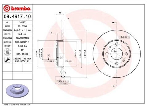 BREMBO 08.4917.10