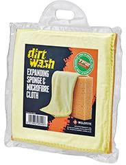 WELDTITE Gąbka i ścierka z mikrofibry DIRTWASH EXPANDING SPONGE amp MICROFIBRE CLOTH NEW) WLD-06040