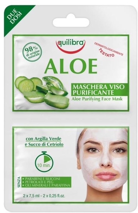 Equilibra Equilibra Aloe Purifying Face Mask oczyszczająca aloesowa maseczka do twarzy 2x7.5ml