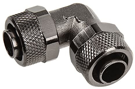 Nero Śruba łącznik L wąż do 13/10 mm  czarny nikiel 4049469044930