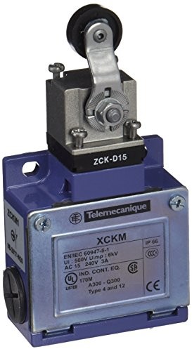 Schneider telemec anique czujniki xckm115 wyłącznik krańcowy z termoplastyczne Roller Lever, metalowe, seria xckm, Rotary Head, PG11 dławnica kablowa, 1 NC + 1 styki No Snap Action XCKM115