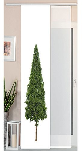 Gardinenbox 2-częściowy zestaw zasłon przesuwnych, panelowych o wyglądzie dzikiego jedwabiu, panel woalowy, 80400 60037596