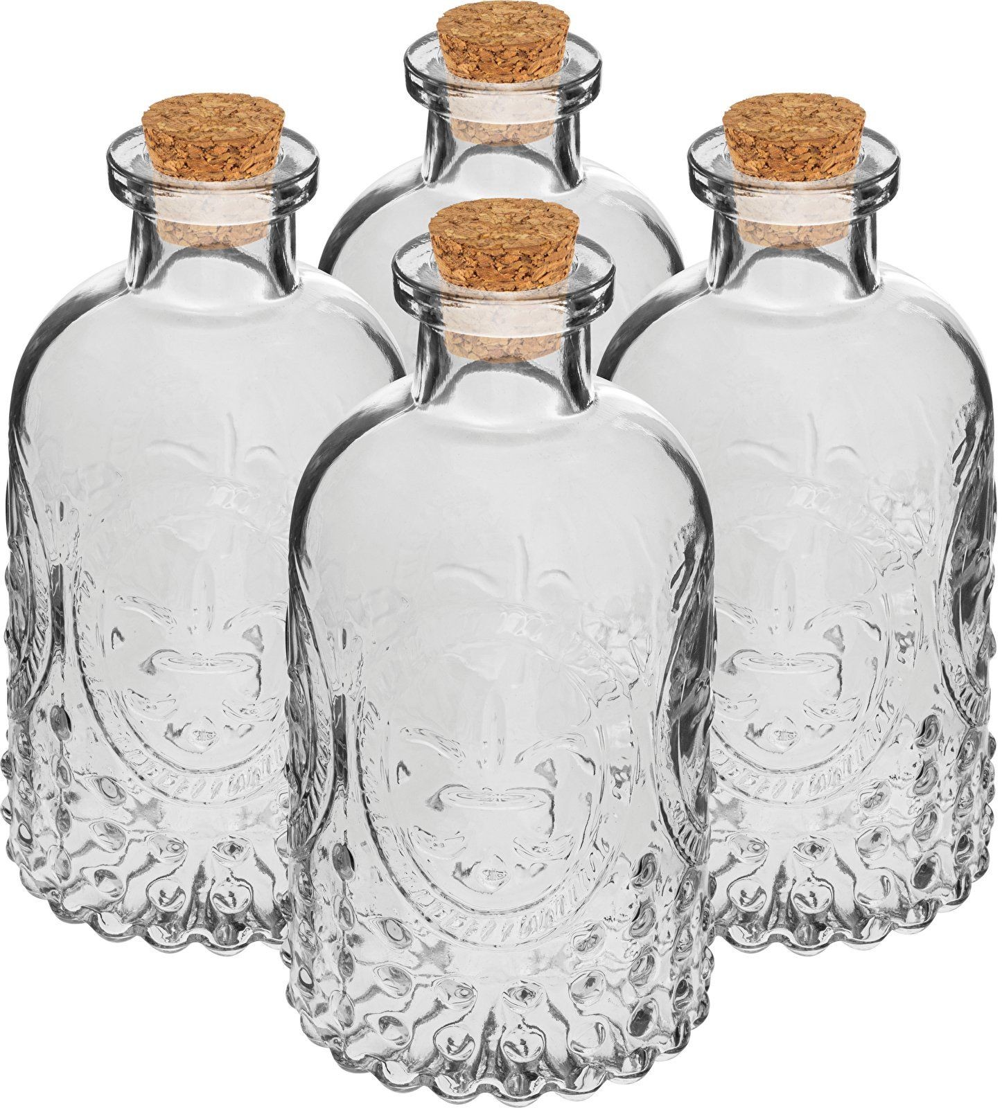 Browin Zestaw buteleczek z korkami, 240 ml - 4 szt.