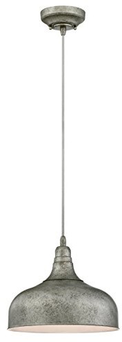 Westinghouse Lighting einflam mige lampa wisząca, wersja metalowym kloszem, szkło, 1 W, antyk-nierdzewna, 30 x 30 x 159 cm 6330140