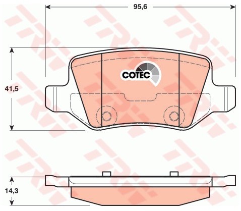 TRW Zestaw klocków hamulcowych, hamulce tarczowe GDB1481