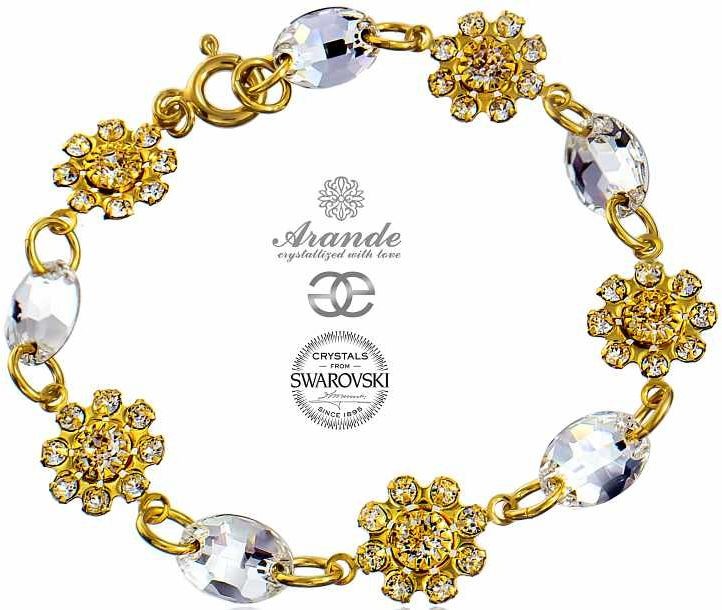 Swarovski Arande Piękna Bransoletka CRYSTAL FEEL GOLD ZŁOTE SREBRO 700849