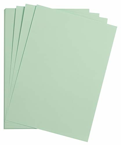 Clairefontaine 975268C opakowanie z 25 kartonami do majsterkowania Maya, 185 g, DIN A4, 21 x 29,7 cm, 1 opakowanie, miętowa zieleń 975268C