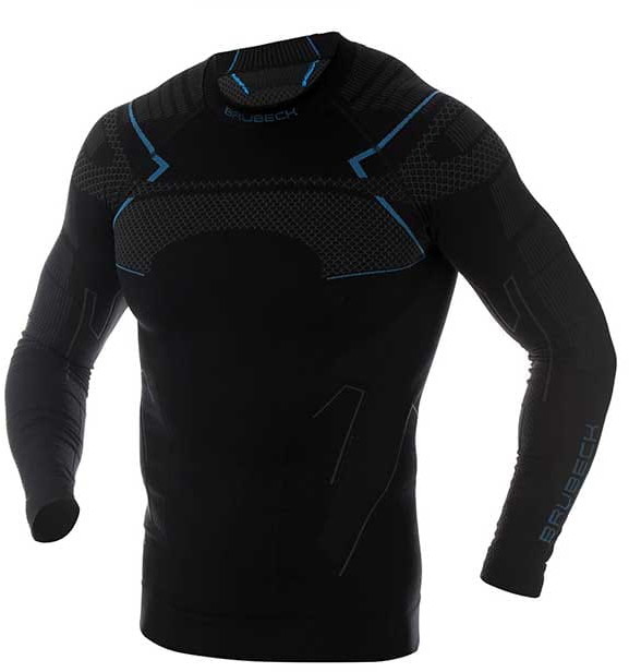 Brubeck Bluza termoaktywna męska Thermo S czarny/niebieski LS13040A T czarny S