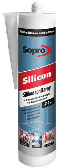 Sopro Silikon sanitarny 310 ml jasny szary 16 037/310ML