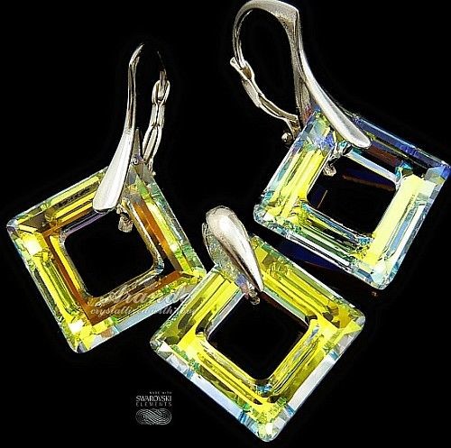 Arande Swarovski Special Komplet Aurora Square Srebro 3460429955