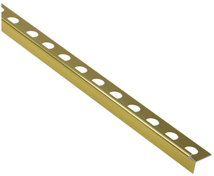 Cezar Profil do glaury Aluminium zewnętrzny 8 mm / 2.5 m Złoty poler
