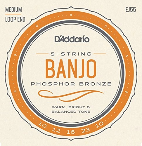 D'Addario Banjo 5-String fosforu z brązu Medium EJ55