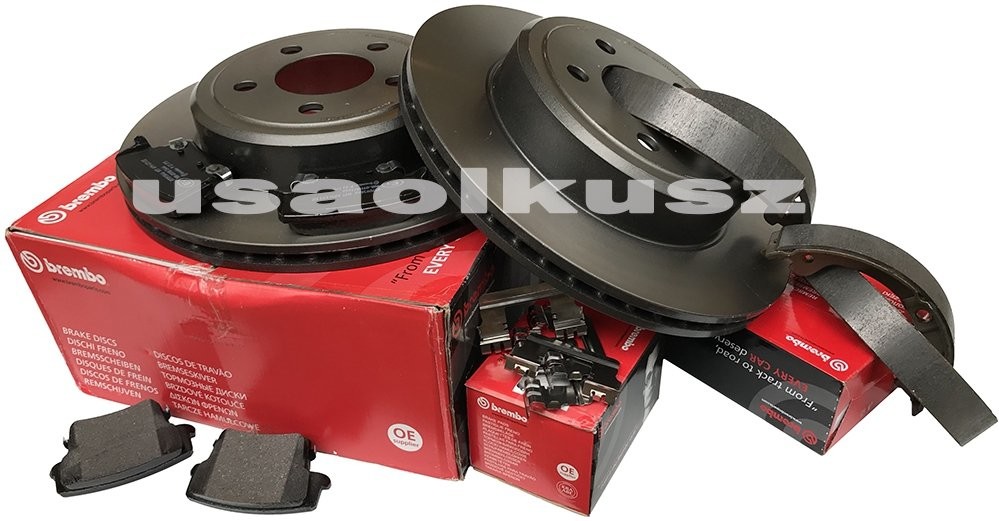 BREMBO Tylne klocki szczęki WENTYLOWANE tarcze hamulcowe Chrysler 300C 09.A405.11+P23195+S50516
