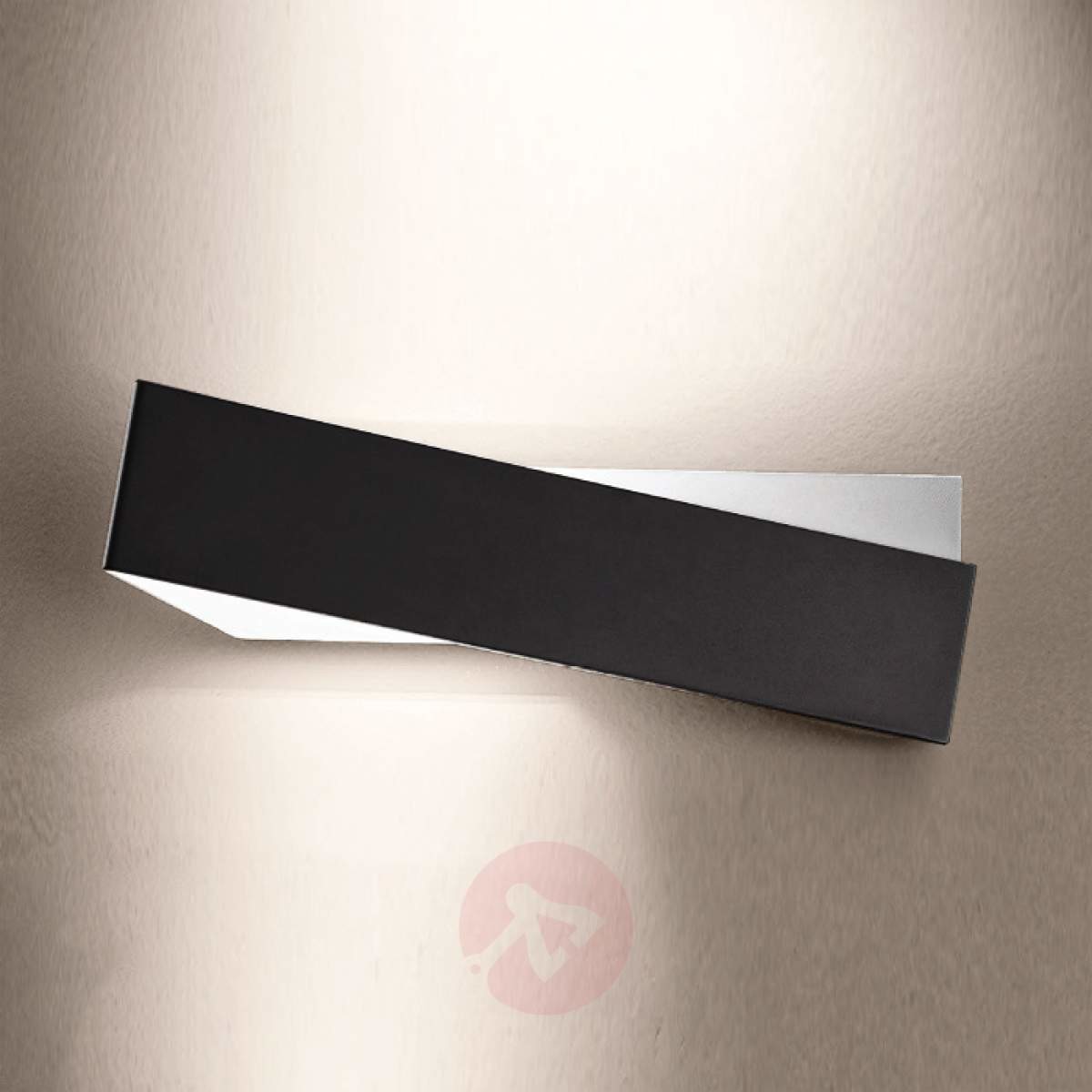 Linea Light Lampa ścienna Zig Zag czarno-biała 43 cm