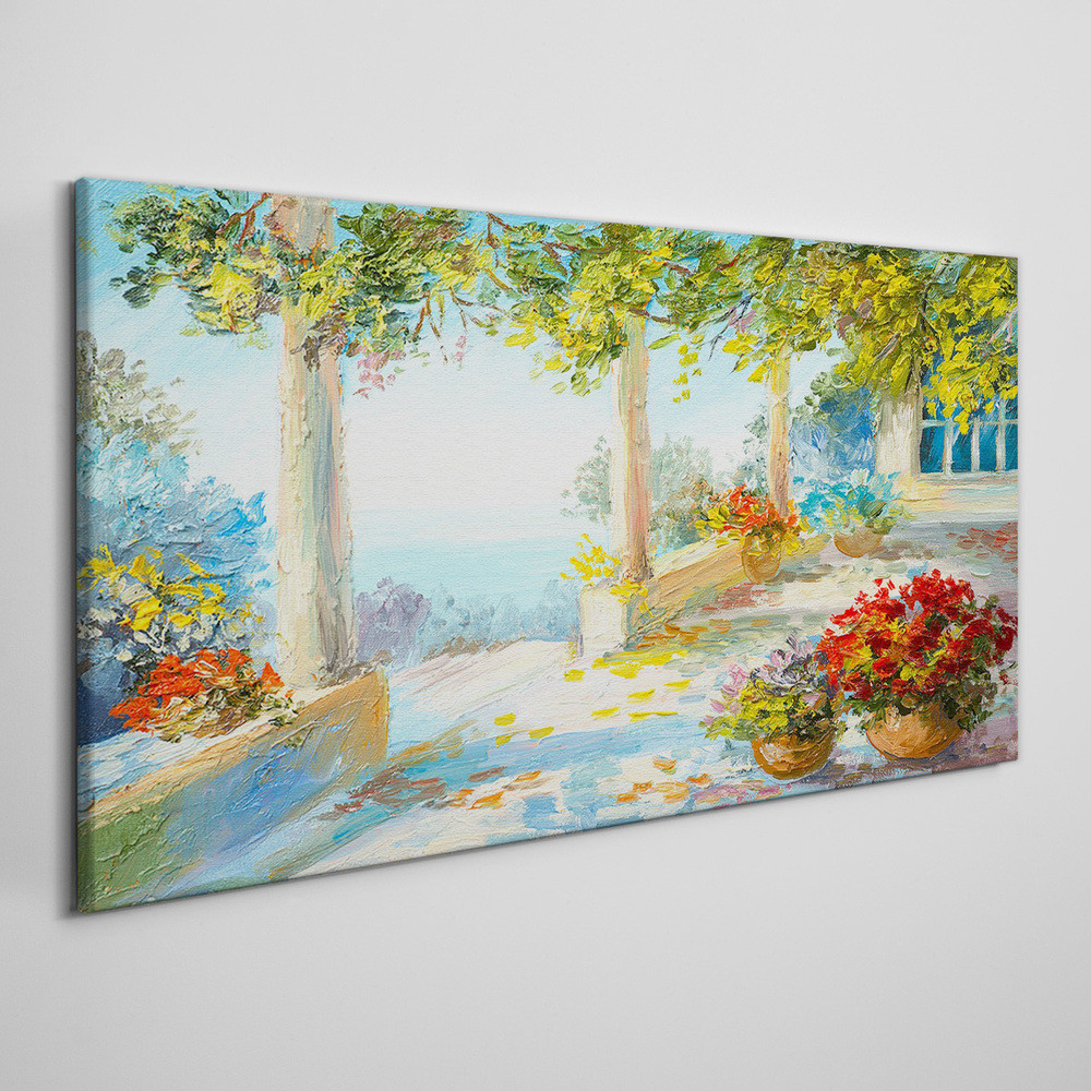 PL Coloray Obraz Canvas Abstrakcja Las Pomarańczowy 120x60cm