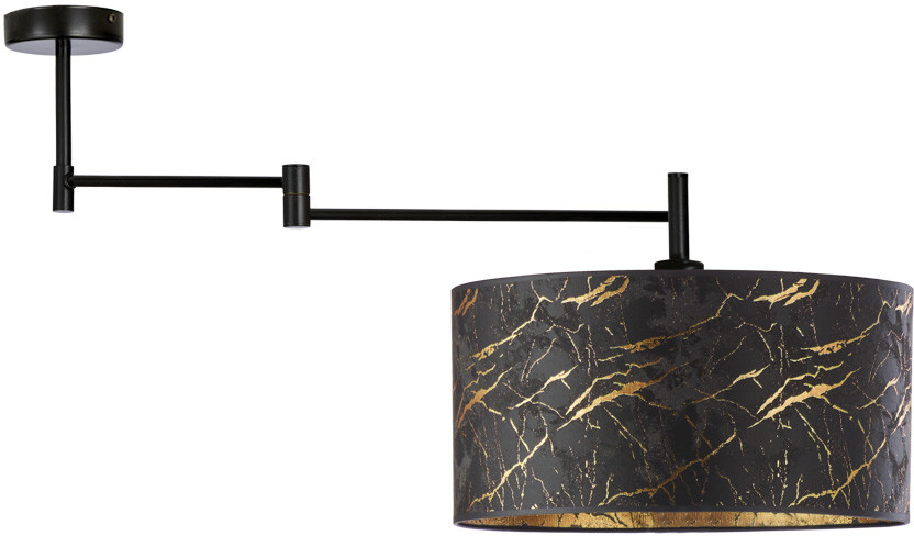 LYSNE Ruchoma lampa plafonowa z tkaninowym abażurem RANGUN MARMUR 88900/551