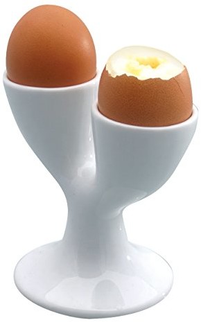 Kitchen Craft White Porcelain Double Egg Cup KCEGGDBLCER