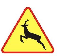 Znak ostrzegawczy  A-18B Zwierzęta dzikie