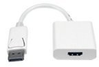 MicroConnect Active Adapter DisplayPort 1.2 DP Male to HDMI Female, White, 4 K 4096 X 2160, 30 HZ DPHDMI3W