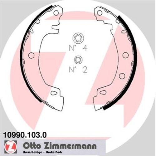 ZIMMERMANN 10990.103.0 szczęki hamulcowe, tylne 10990.103.0