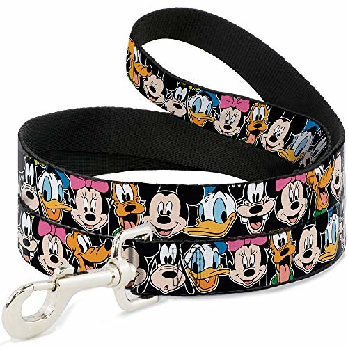 Haas F1 Team Buckle-Down Buckle-Down Szeroka dla psa 'Classic Disney Character Faces Black', 15 cm DL-6FT-WDY092