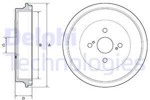 DELPHI Bęben hamulcowy BF560 BF560