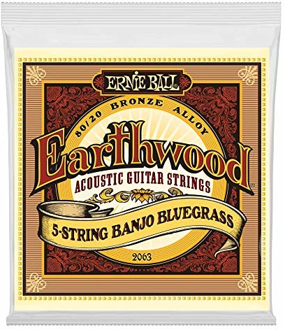 Ernie Ball Ernie Ball Earthwood 5-strunowa Banjo Bluegrass Loop End 80/20 brąz gitara akustyczna - 9-20 G P02063