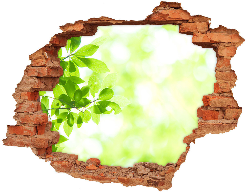 Wallmuralia.pl Samoprzylepna dziura naklejka beton Liście