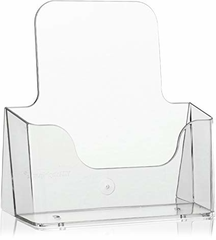 VITAdisplays 10 x stołowy stojak na prospekty/stojak na prospekty firmy VITAdisplays (przezroczysty, DIN A5) NE-166