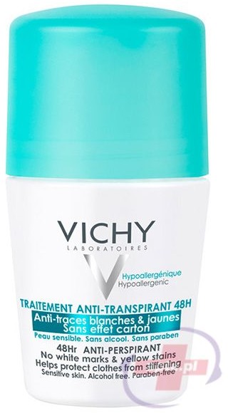 normalna VICHY dezodorant w kulce przeciw powstawaniu plam na ubraniach 50ml