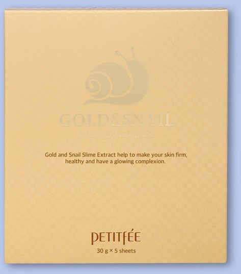PETITFEE Koelf Koelf Gold&Snail Hydrogel Mask Pack - 30 g * 5 szt 2100469