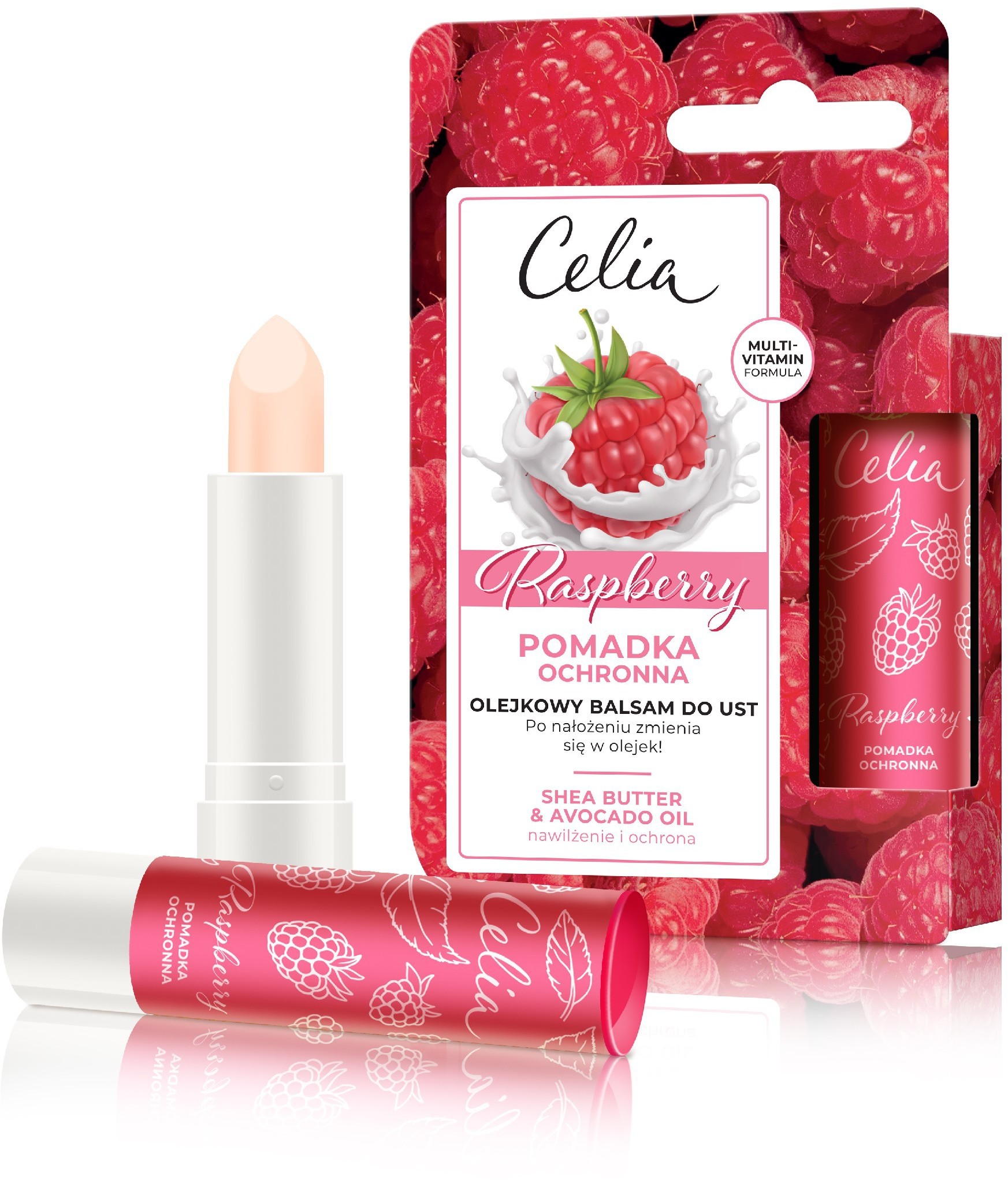 Celia CELIA POMADKA DO UST OCHRONNA RASPBERRY