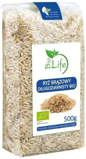 BioLife Ryż Brązowy Długoziarnisty 500g