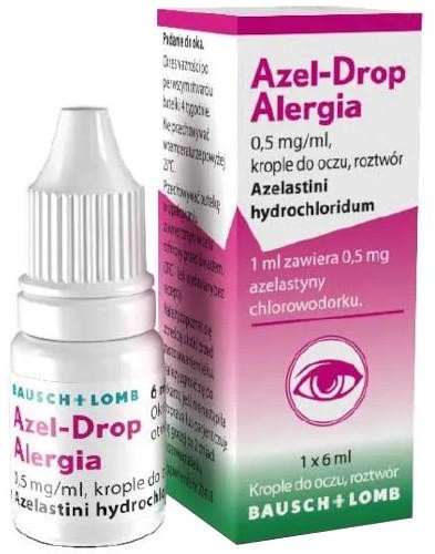 BAUSCH HEALTH IRELAND LTD. Azel-Drop Alergia 0,5 mg/ml krople do oczu 6 ml 3091341
