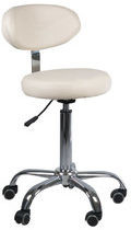 Beauty System Taboret kosmetyczny z opar. BD-9934 kremowy