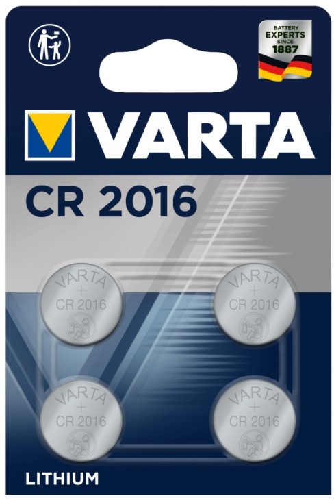 Varta 6016101404 - 4 szt. Bateria litowa guzikowa ELECTRONICS CR2016 3V