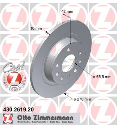 Zimmermann Tarcza hamulcowa 430.2619.20