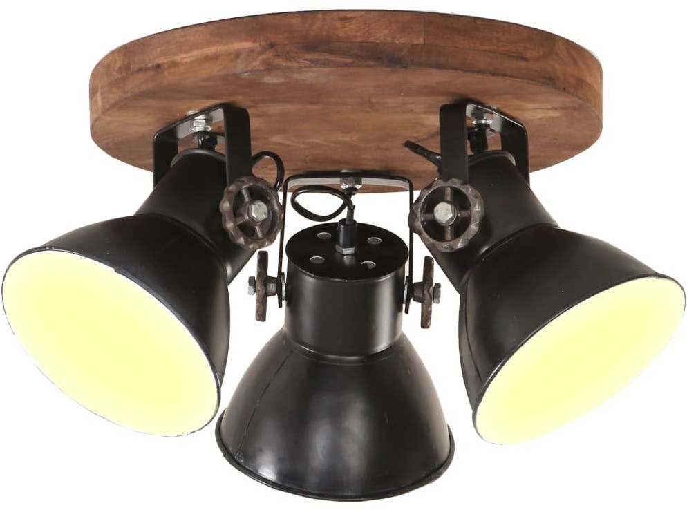 VidaXL Industrialna lampa sufitowa, 25 W, czarna, 42x27 cm, E27 320515 VidaXL